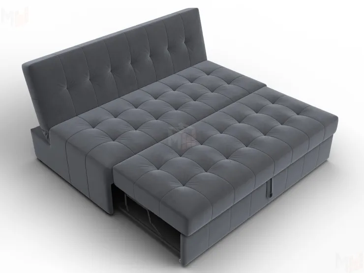 Диван прямой Лига-107 (160) ( SEVEN 17 серый )