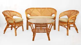 Комплект для террасы 02/15 с диваном и овальным столом