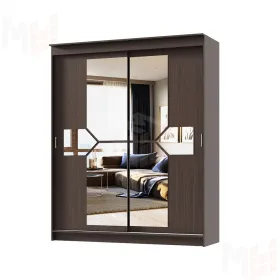 Шкаф-купе  2,0 м с зеркалом Фаворит  Венге