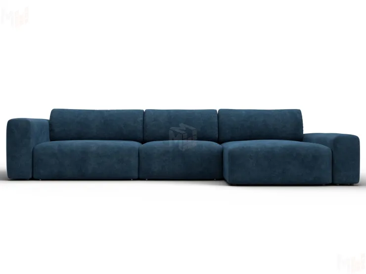 Диван угловой Лига-066 НПБ Лонг угол правый ( BRUT 11 синий )