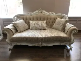 Диван Мона Лиза 3х местный белый глянец