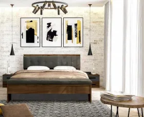 Тумба прикроватная с двумя ящиками Глазго