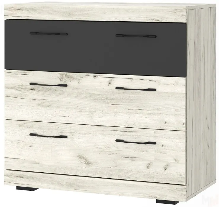 Комод Соната КС-900 Крафт белый-Антрацит