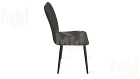 Стул Стенли К1С Черный муар, Велюр Confetti Stone