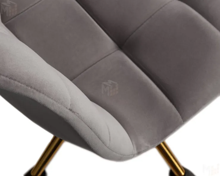 Офисное кресло для персонала DOBRIN MONTY GOLD (серый велюр (MJ9-75))