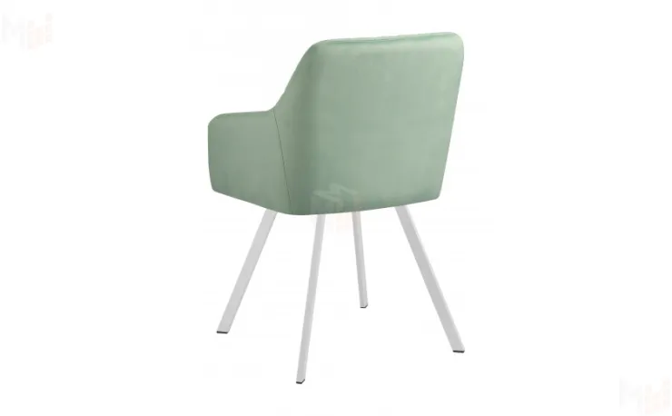 Кресло поворотное Барли Confetti aquamarine/белый