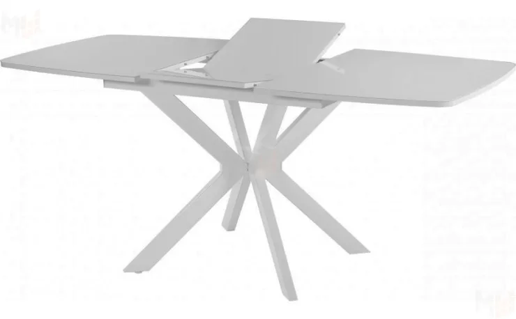 Стол раскладной стеклянный Твин Лофт 130 Белый