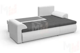 Угловой диван Цезарь (Правый) Белый, Серый