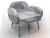 Кресло Лига-086 ( велюр NUVOLA 80 серый )