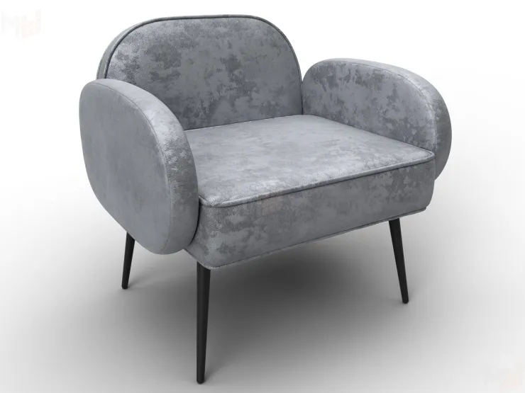 Кресло Лига-086 ( велюр NUVOLA 80 серый )