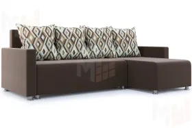 Угловой диван Челси (коричневый/узор)