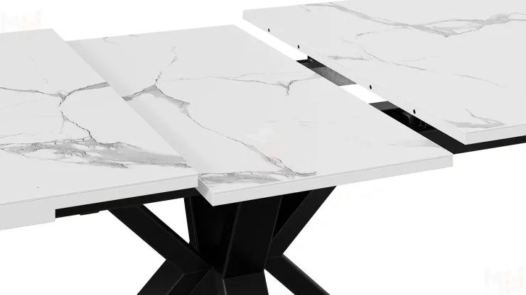 Стол обеденный Хэмптон Тип 1 белый мрамор