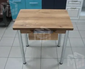 Стол Ломберный поворотно-раскладной 780*580 (дуб вотан), ножки хром