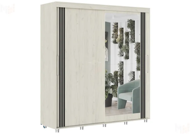 Шкаф-купе Форест 2,0 дуб крафт белый