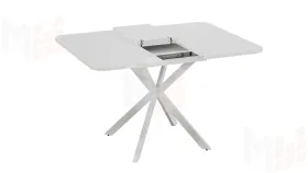 Стол обеденный раздвижной Лиссабон Тип 1 Белый муар, Белый