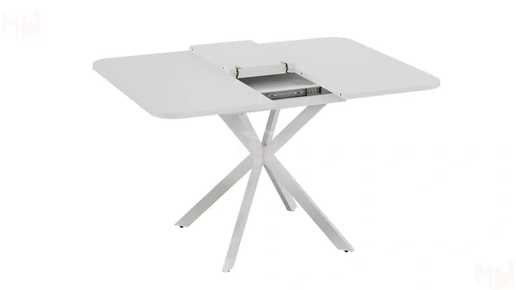 Стол обеденный раздвижной Лиссабон Тип 1 Белый муар, Белый