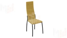 Стул Кредо Черный муар, Микровелюр Боска 09 Горчичный