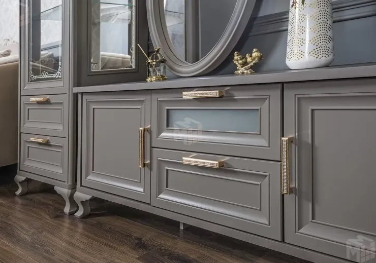 Гостиная Мокко 1+тв+1 серый камень