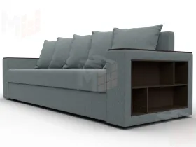 Диван прямой Дубай Лайт ( Амур 07 серый )