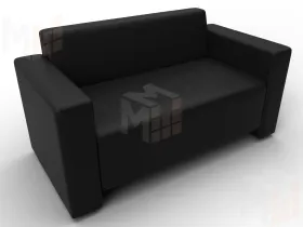 Диван прямой Лига-093 ( Черный )