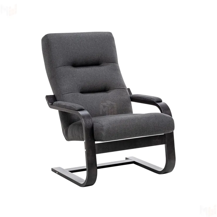 Кресло Leset Оскар (Венге текстура/Malmo 95 (темно-серый))