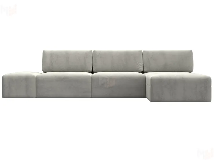 Диван угловой модульный с пуфом Лига-060 НПБ Лонг угол универсальный