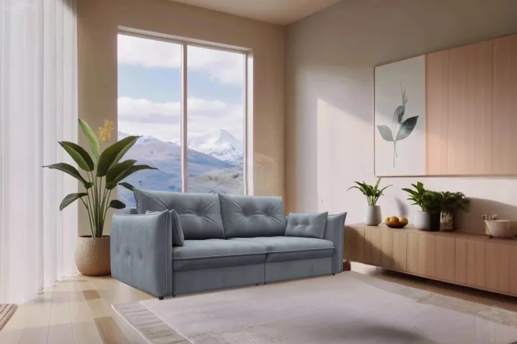 Диван прямой Лига-100 НПБ ( TOWER 10 серый )