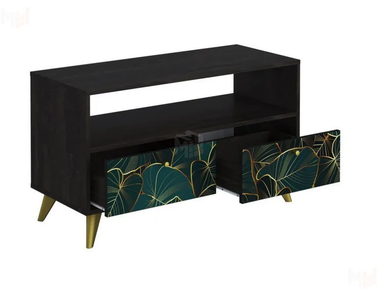 Тумба Фьюжн Арт ТМ-005 камень угольный/Tropical