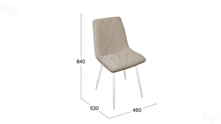 Стул Чили ромб СРП-052 Эмаль белый матовый, Beige (бежевый)
