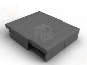 Диван прямой Лига-107 (140) ( JOLY 13 серый )