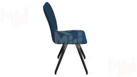 Стул Стенли К4 Черный муар, Велюр Confetti Blue