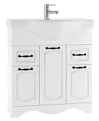 Тумба под умывальник "Классика 80" RICH белое дерево Домино