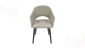 Стул София Т6 Черный муар, Велюр D002 бежевый