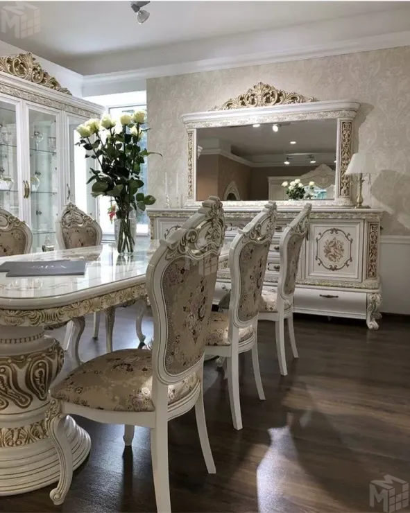 Стол Алсу белый глянец