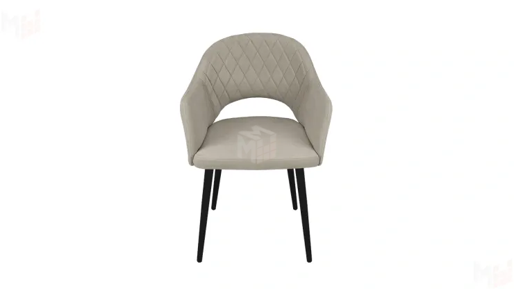 Стул София Т6 Черный муар, Велюр D002 бежевый