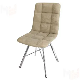 Стул Чили (велюр бежевый, ноги хром)