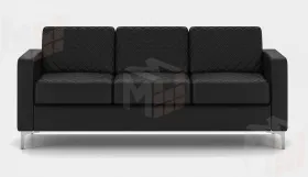 Трёхместный офисный диван CHAIRMAN АКТИВ чёрный