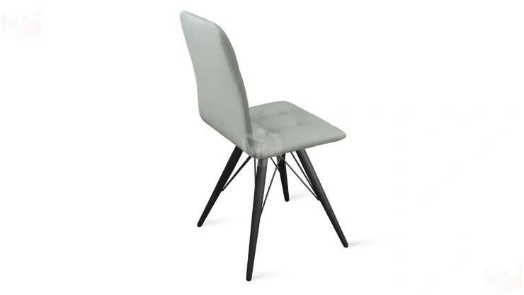 Стул Аспен К3 Черный муар, Велюр Confetti Silver