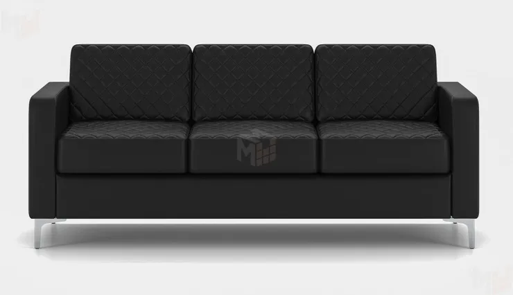 Трёхместный офисный диван CHAIRMAN АКТИВ чёрный