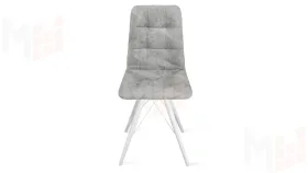 Стул Аспен К3 Белый матовый, Велюр Wellmart Silver