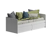 Детская кровать Челси 0,8 белый/белый глянец