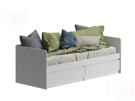 Детская кровать Челси 0,8 белый/белый глянец