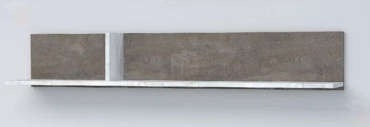 Полка ПЛ-2 Эго  Бетон Светлый/Камень Темный