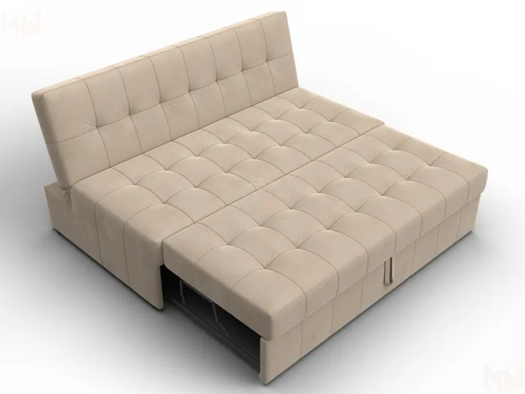 Диван прямой Лига-107 (160) ( SEVEN 729 бежевый )