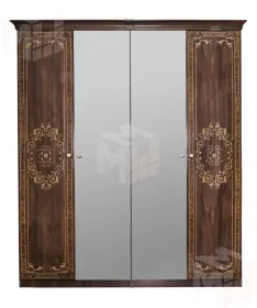 Шкаф Патрисия 4-дверный (2+2) с зеркалом караваджо глянец