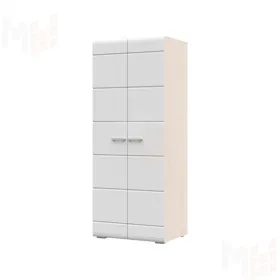 Шкаф 2х ств Симба дуб белфорд - белый глянец