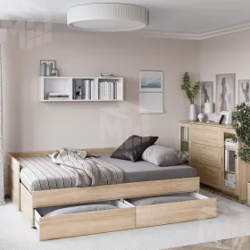 Кровать-кушетка раздвижная Сириус NEW 90*200 сонома