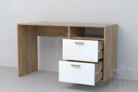 Стол Письменный СТ-3 ПД Эго Дуб Крафт Золотой/Белый Глянец