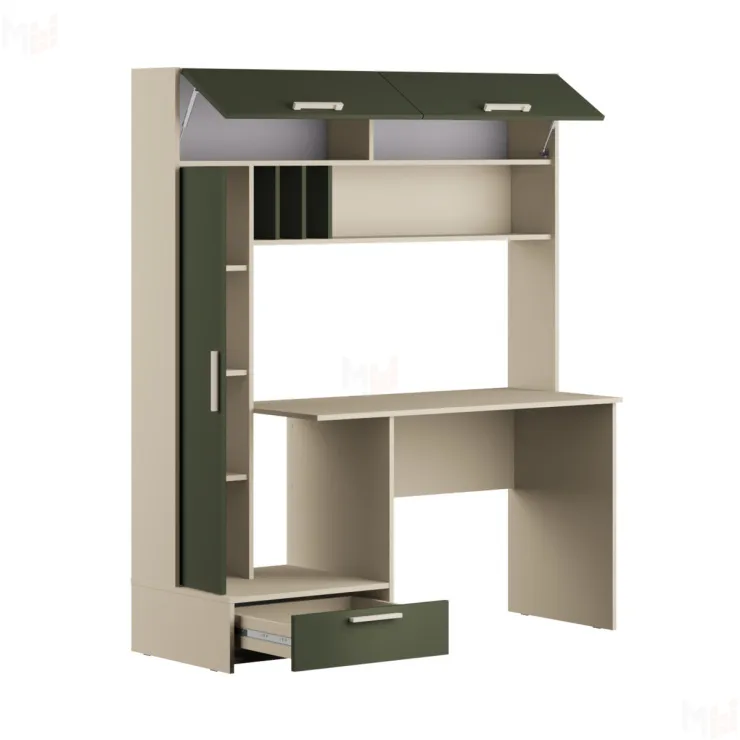 Стол письменный Лайт 03.243 H Сатин, Дымчатый зелёный