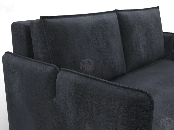 Диван прямой Лига-117 ( TOWER 11 темно-серый )